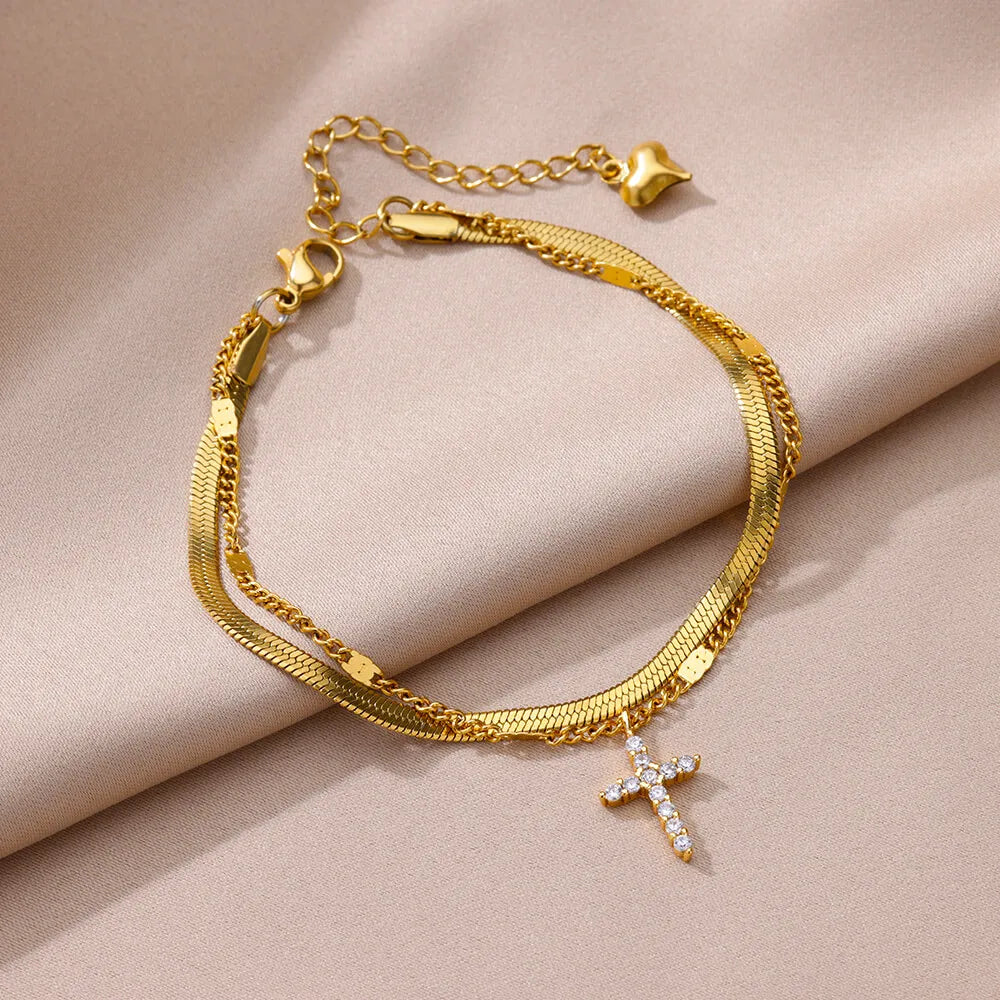 Gold-Tone Pearl and Chain Anklet — product image 7