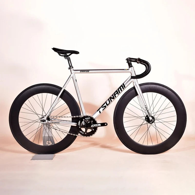 Tsunami Fixed Gear Bike SNM100 Aluminum Alloy Frame Fixie Single Speed Bicycle 700C Fits V-brakes For — product image 5