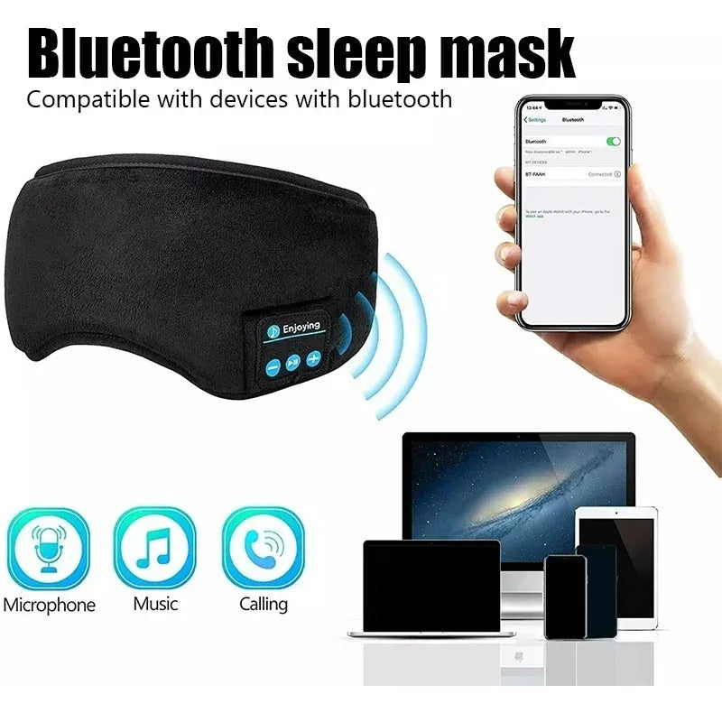 Bluetooth Sleep Mask Headphones — Soft Elastic Headband — product image 2