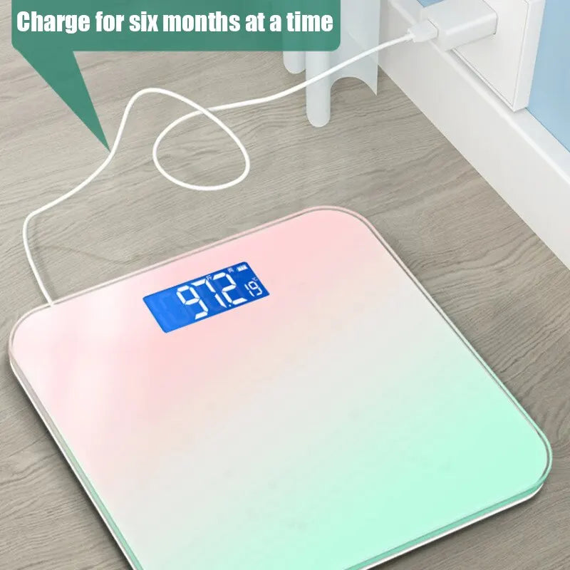 Digital Glass Bathroom Scale — LCD Display, Gradient Finish — product image 2