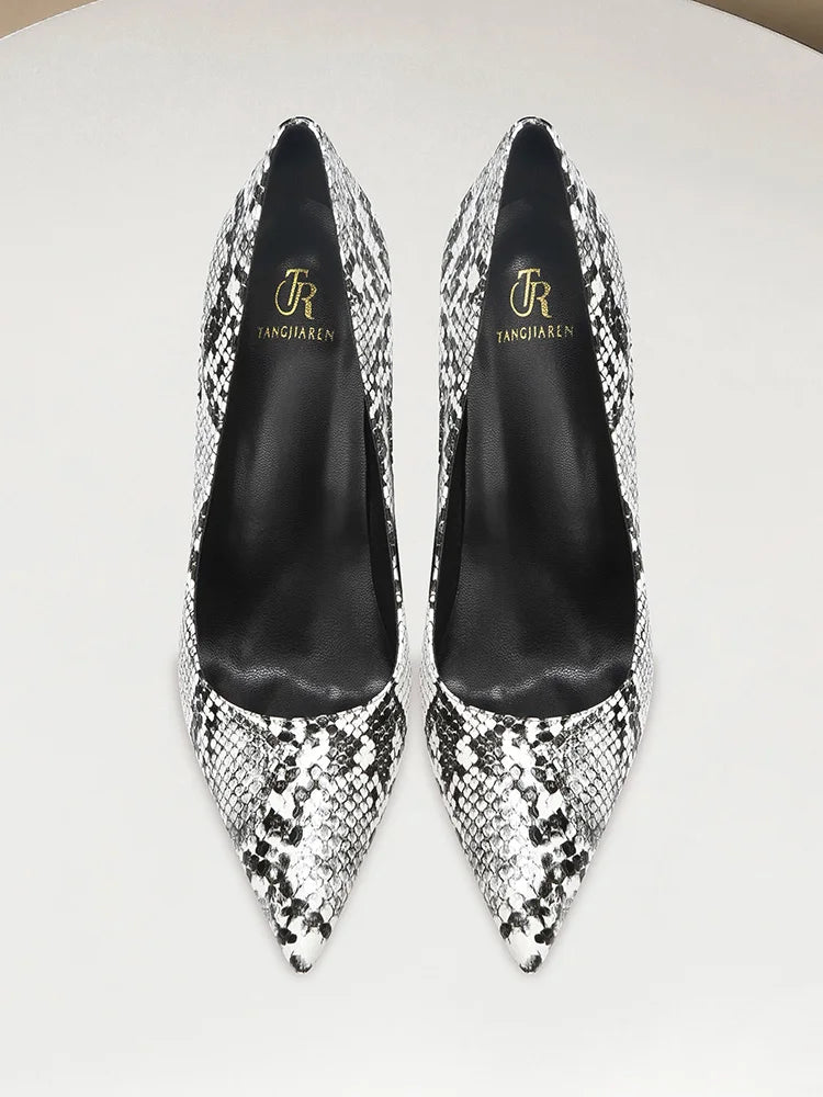 Snake Print Slim Heels — product image 2