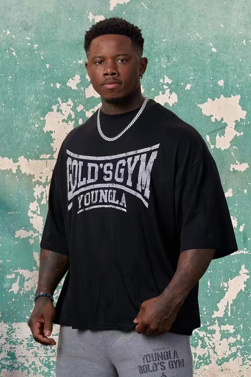 Oversized Cracked Print Gym T-Shirt — product image 2