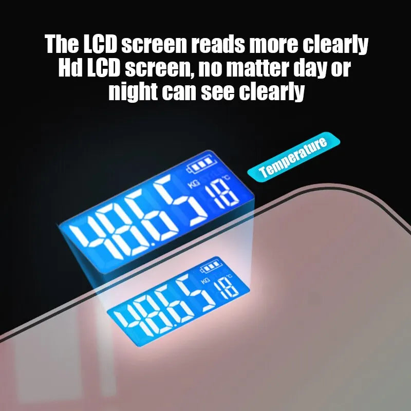 Digital Glass Bathroom Scale — LCD Display, Gradient Finish — product image 3
