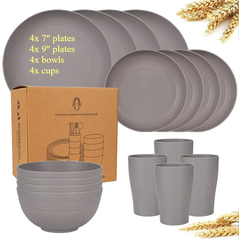 Wheat Straw Tableware Set — Plates, Bowls & Cups — product image 21