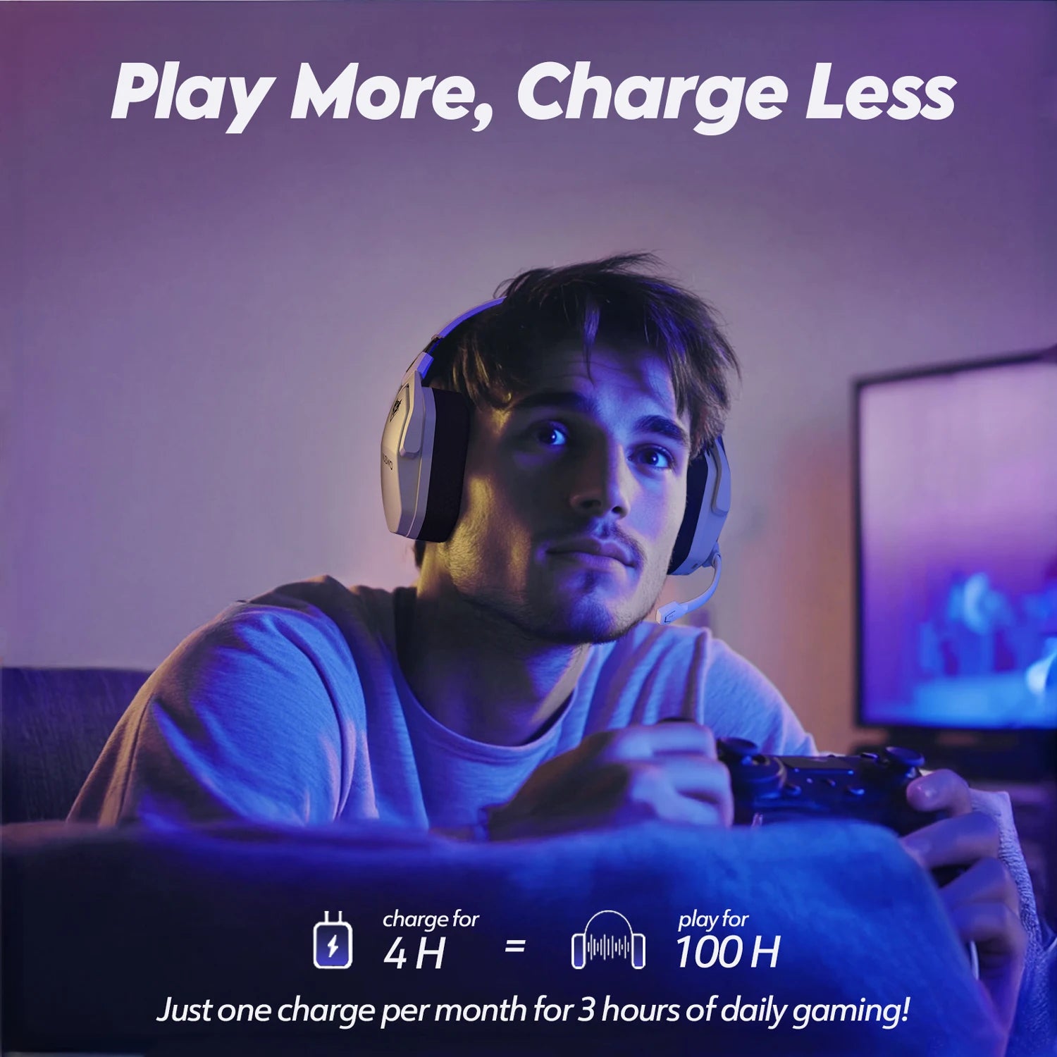 NUBWO G06 Wireless Gaming Headset — 2.4GHz & Bluetooth 5.3 — product image 4