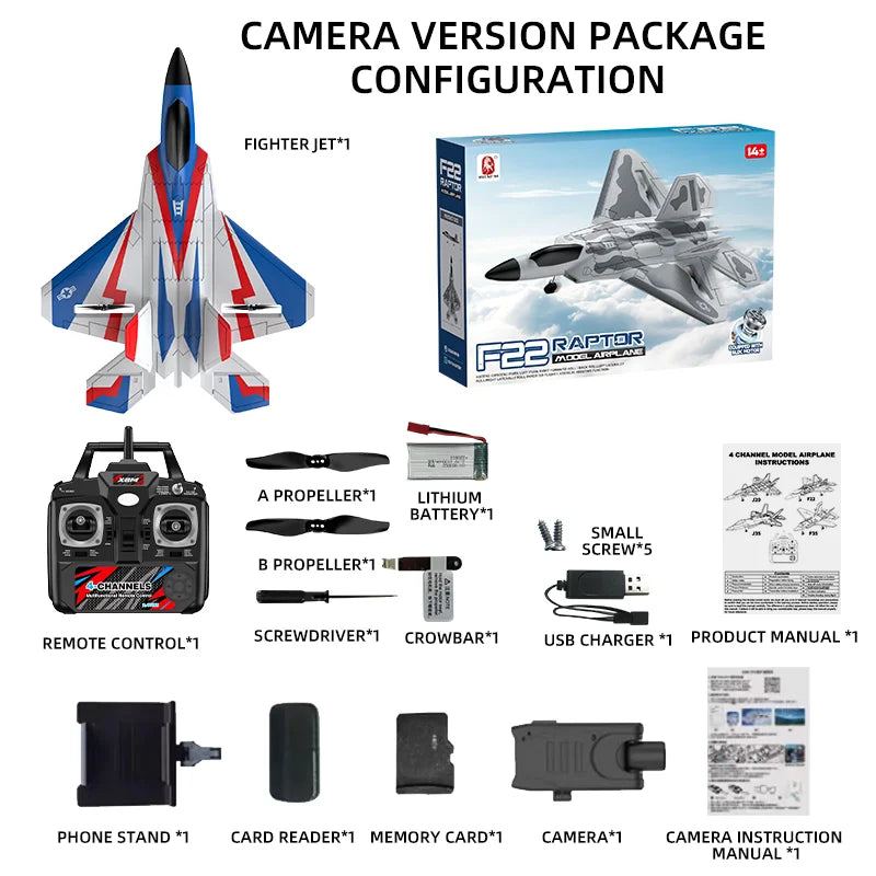 F22 Brushless RC Fighter Jet — 2.4G 4CH, 490 mm EPP Foam — product image 8