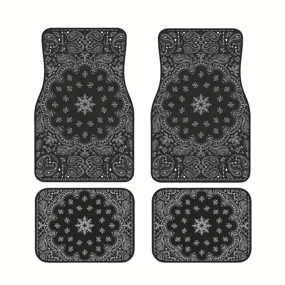 Bohemian Car Floor Mats — Anti-Slip Persian Pattern, 4 Piece — product image 4