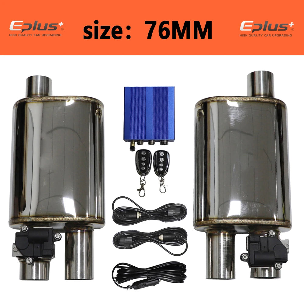 Electric Exhaust Cutout Valve Kit — Adjustable, Stainless, 51–76 mm — product image 14