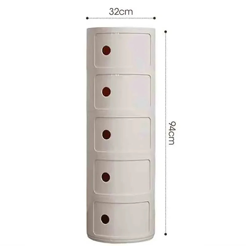 Plastic Nightstand — 5-Drawer Bedside Storage Table — product image 8