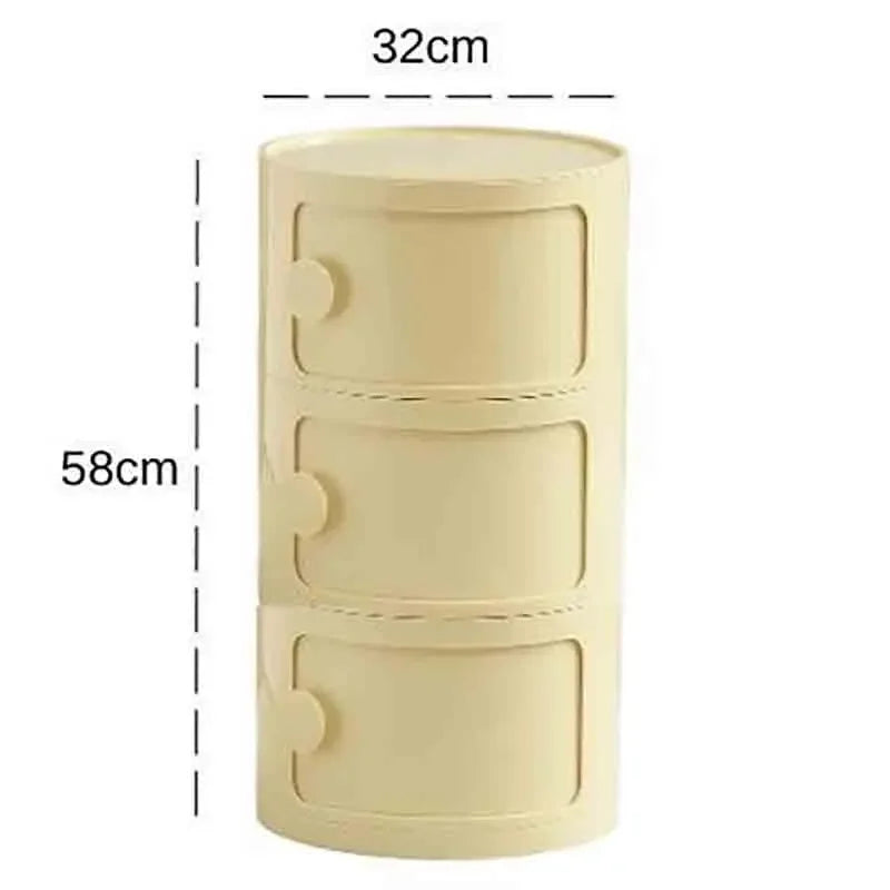 Plastic Nightstand — 5-Drawer Bedside Storage Table — product image 19