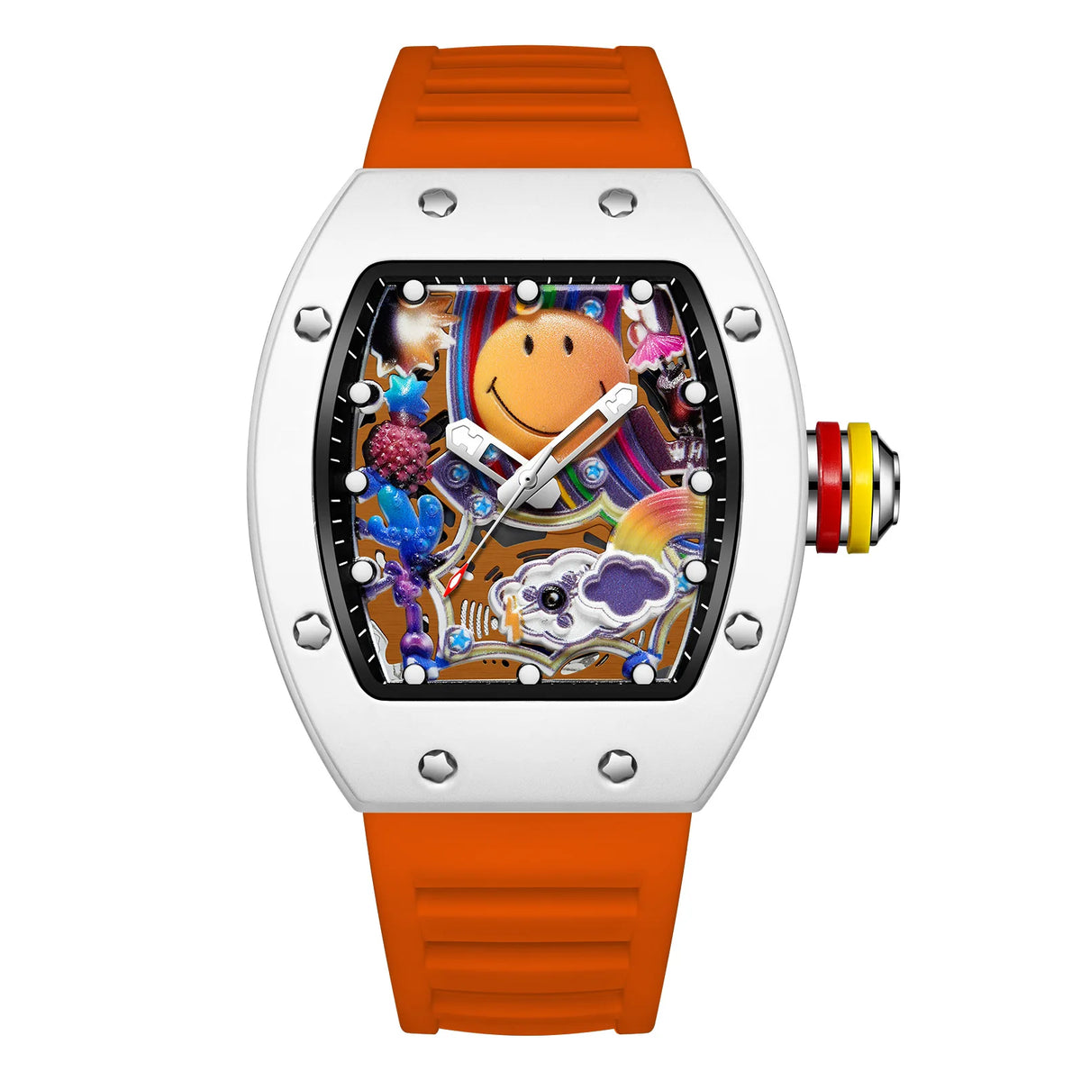 KIMSDUN Barrel-Case Quartz Watch — Hollow Dial, Silicone Strap — product image 14