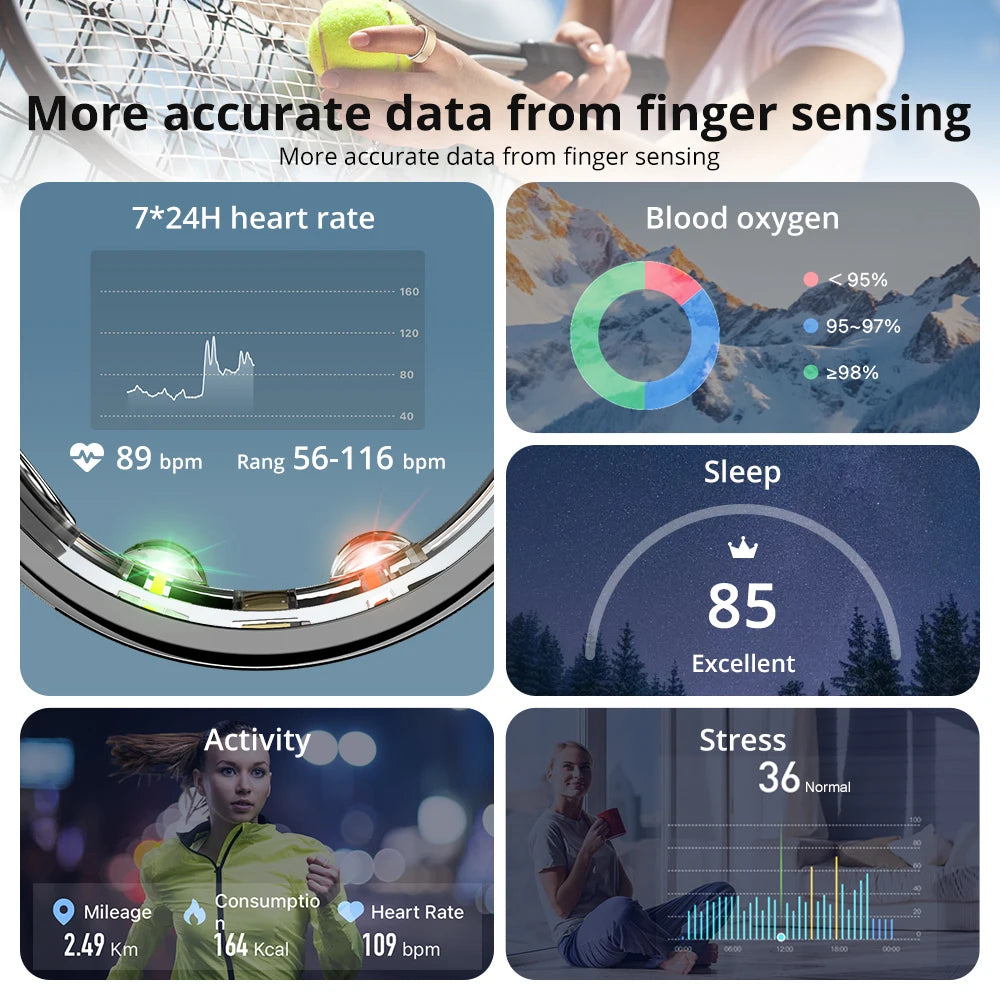 COLMI R10 Smart Ring — Sleep & Health Tracking, 5ATM, Sizes 7–13 — product image 2