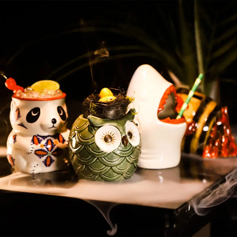 Ceramic Tiki Mug — Hawaiian Cocktail Cup, Bar Gift — product image 2