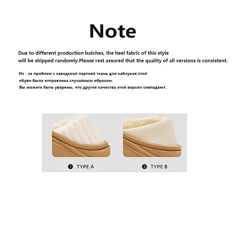 Warm Plush Waterproof EVA Indoor Slippers For Women Winter Soft Thick Bottom Non Slip Home Slippers — product image 6