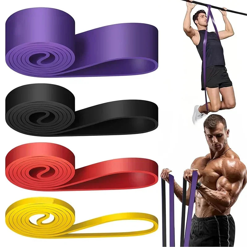 Latex resistance bands in five strengths for pull-up assistance