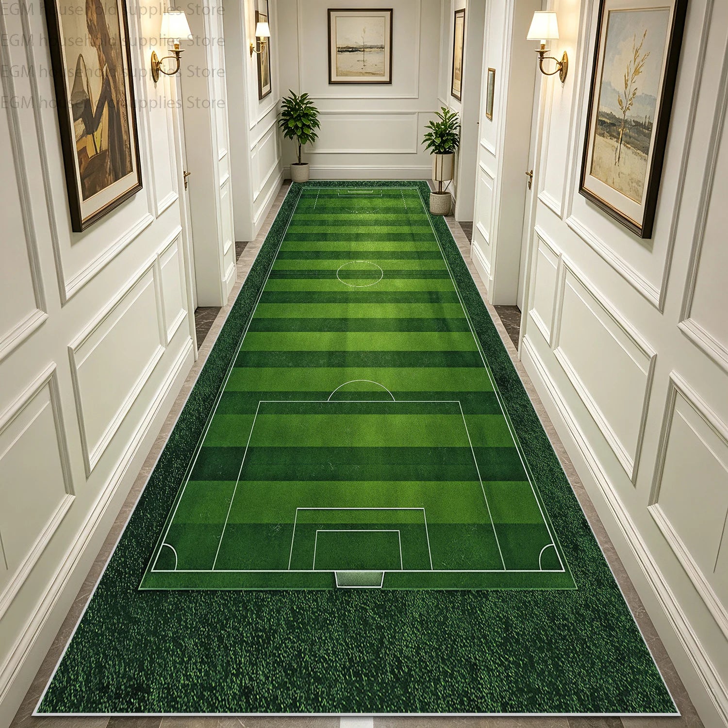 Football Pitch Runner Rug — Washable, Non-Slip Hallway Mat — product image 11