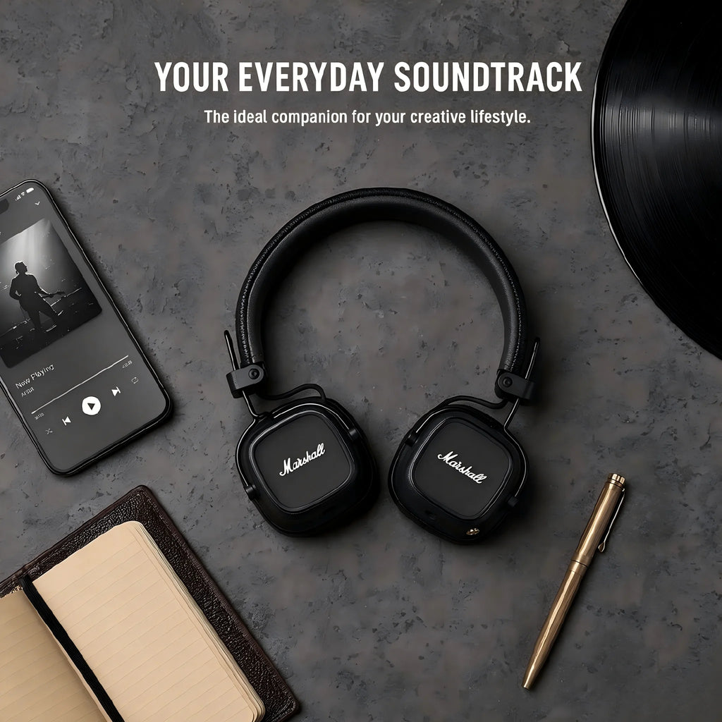 Foldable on-ear Bluetooth headphones