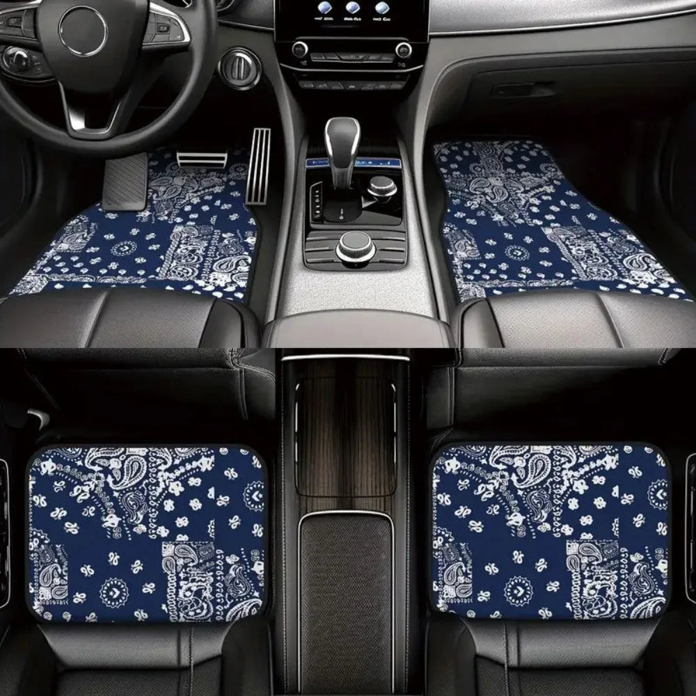 Bohemian Car Floor Mats — Anti-Slip Persian Pattern, 4 Piece — product image 3