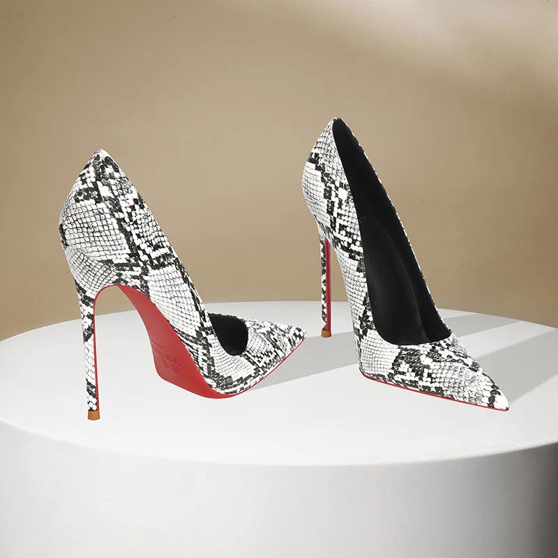 Snake Print Slim Heels — product image 3