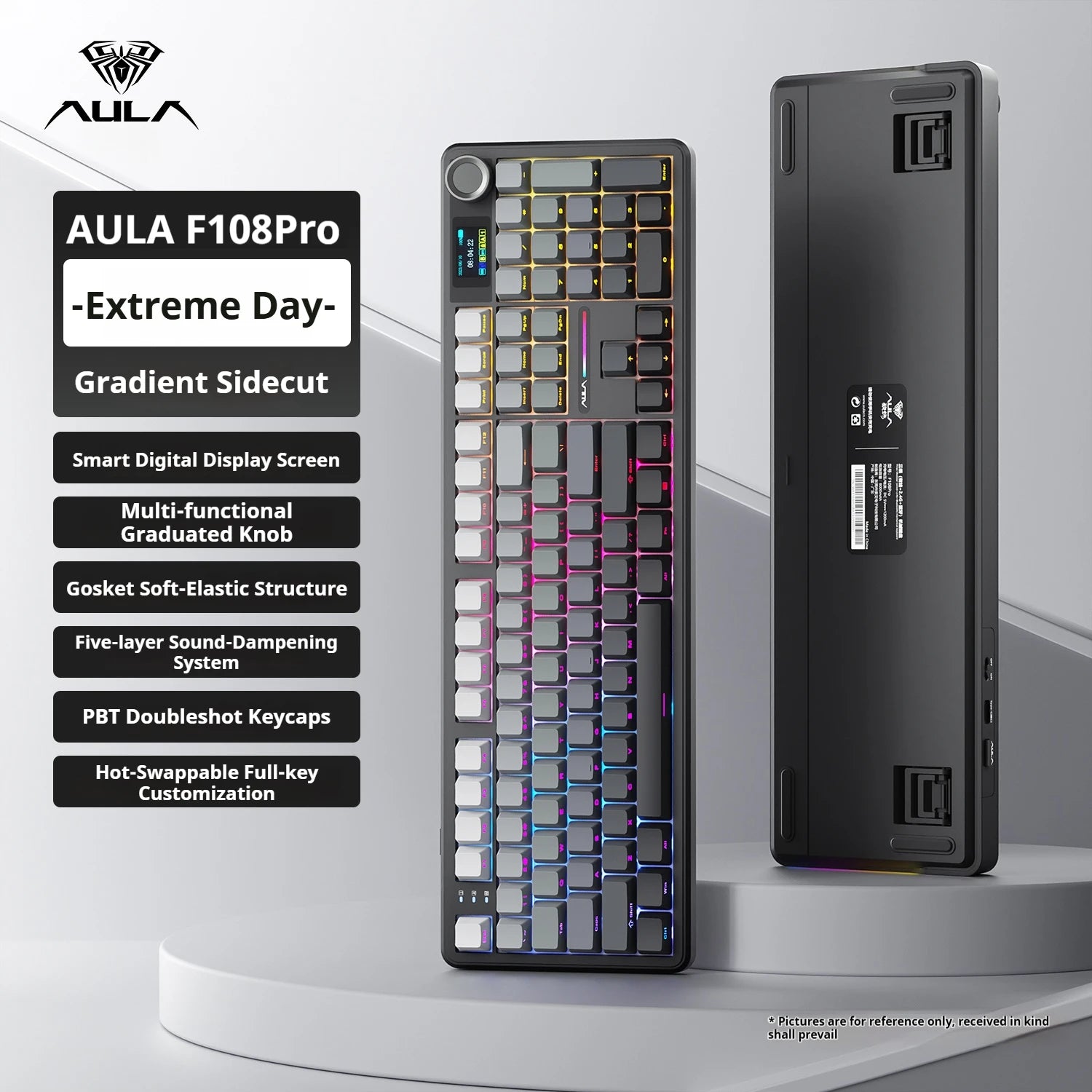 AULA F108 PRO Mechanical Keyboard — Full Size, RGB, Wireless — product image 14