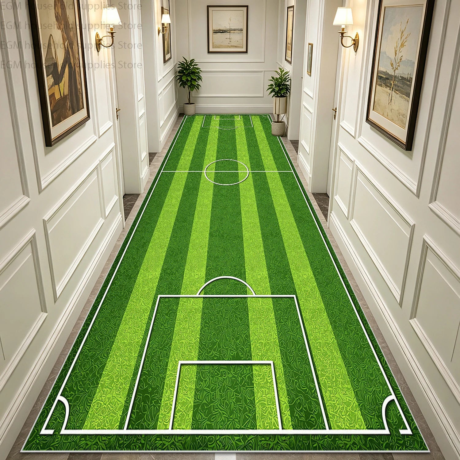 Football Pitch Runner Rug — Washable, Non-Slip Hallway Mat — product image 13