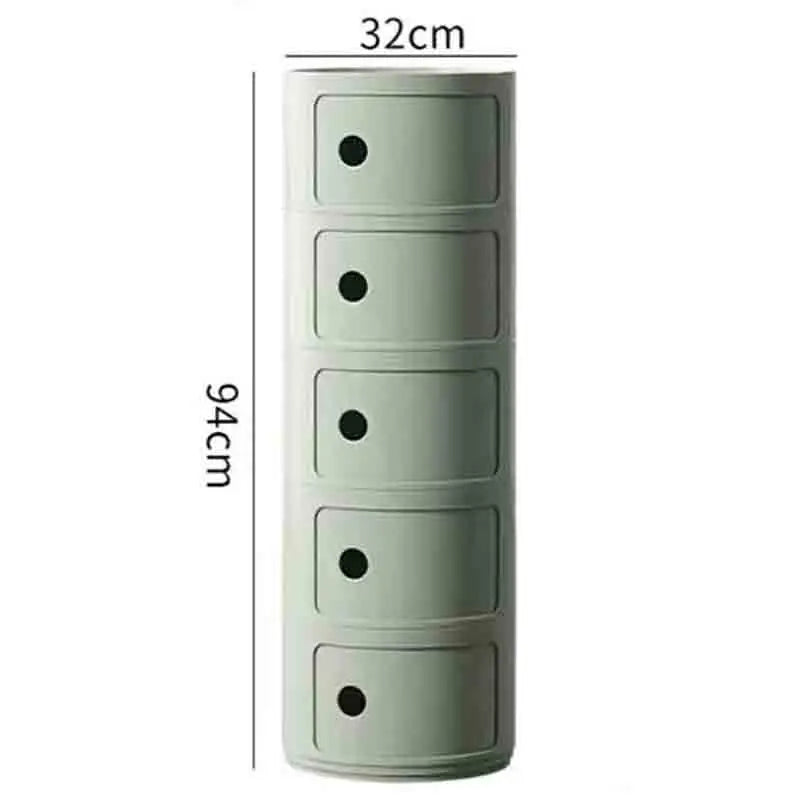 Plastic Nightstand — 5-Drawer Bedside Storage Table — product image 61