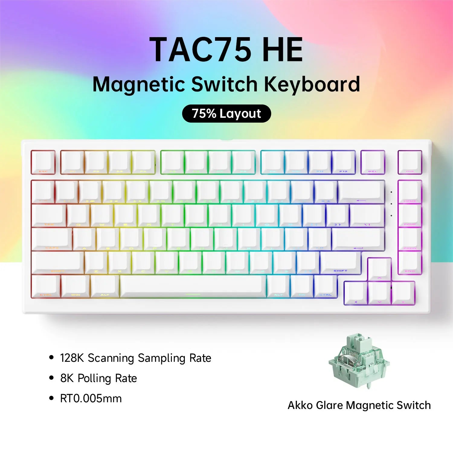 AKKO TAC75 HE Magnetic Switch Keyboard — 75%, 8K RGB, Wired — product image 7