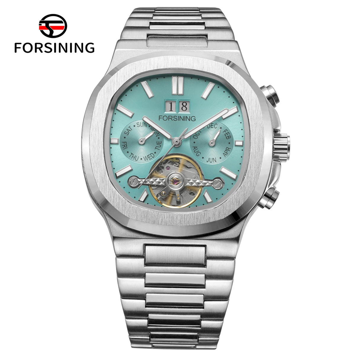 Forsining Military Automatic Watch — Skeleton Dial, Day & Date — product image 9