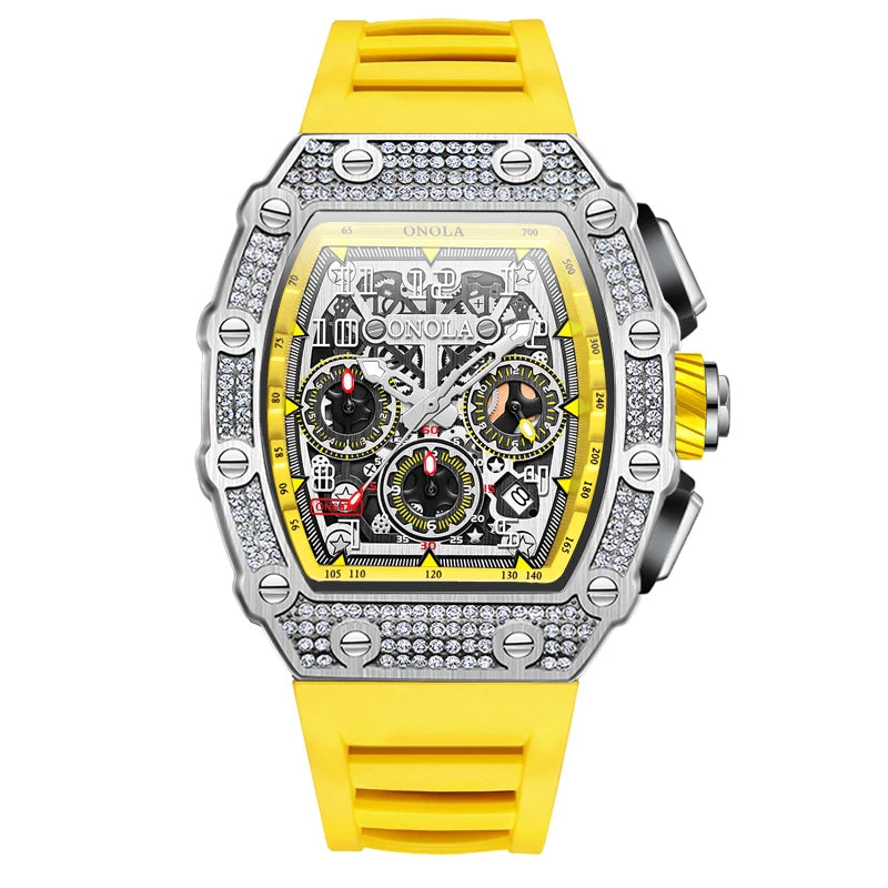 ONOLA Diamond-Set Automatic Watch — Waterproof, Silicone Strap — product image 16