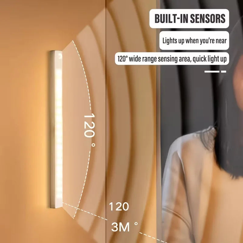 Motion Sensor LED Night Light No Drill Magnetic Stick On for Closet Wardrobe Stair Car Interior RV — product image 4