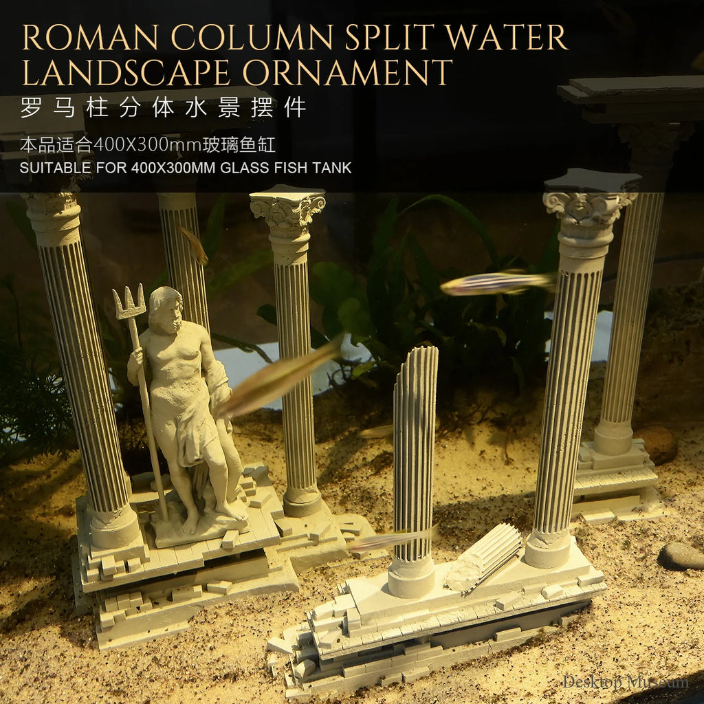 Roman Column Aquarium Ornament — Resin, 185 mm — product image 3