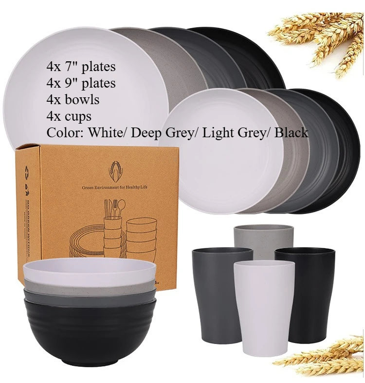Wheat Straw Tableware Set — Plates, Bowls & Cups — product image 8