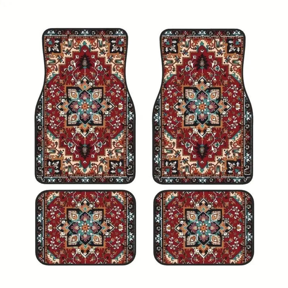 Bohemian Car Floor Mats — Anti-Slip Persian Pattern, 4 Piece — product image 9