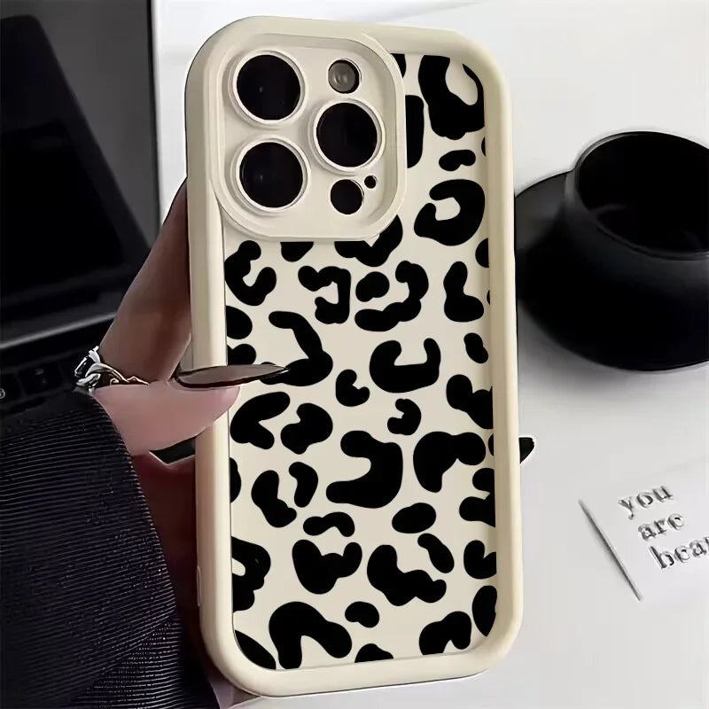 Silicone Phone Case — Black Leopard Print, iPhone 7–17 — product image 11