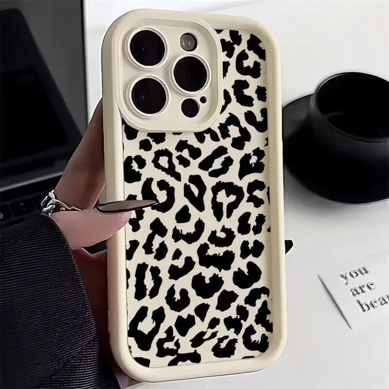 Silicone Phone Case — Black Leopard Print, iPhone 7–17 — product image 6