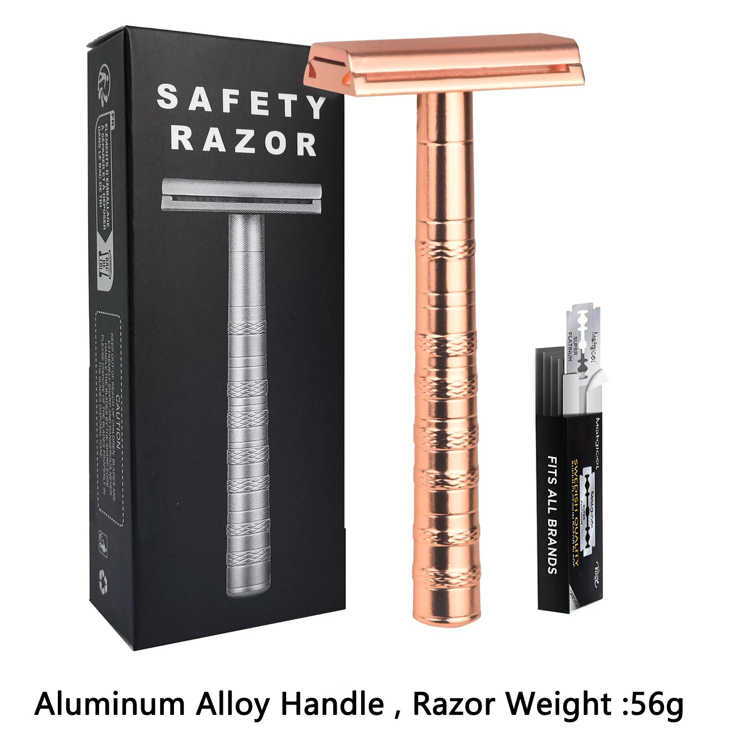 Double Edge Safety Razor — Reusable Metal, 5 Blades Included — product image 11