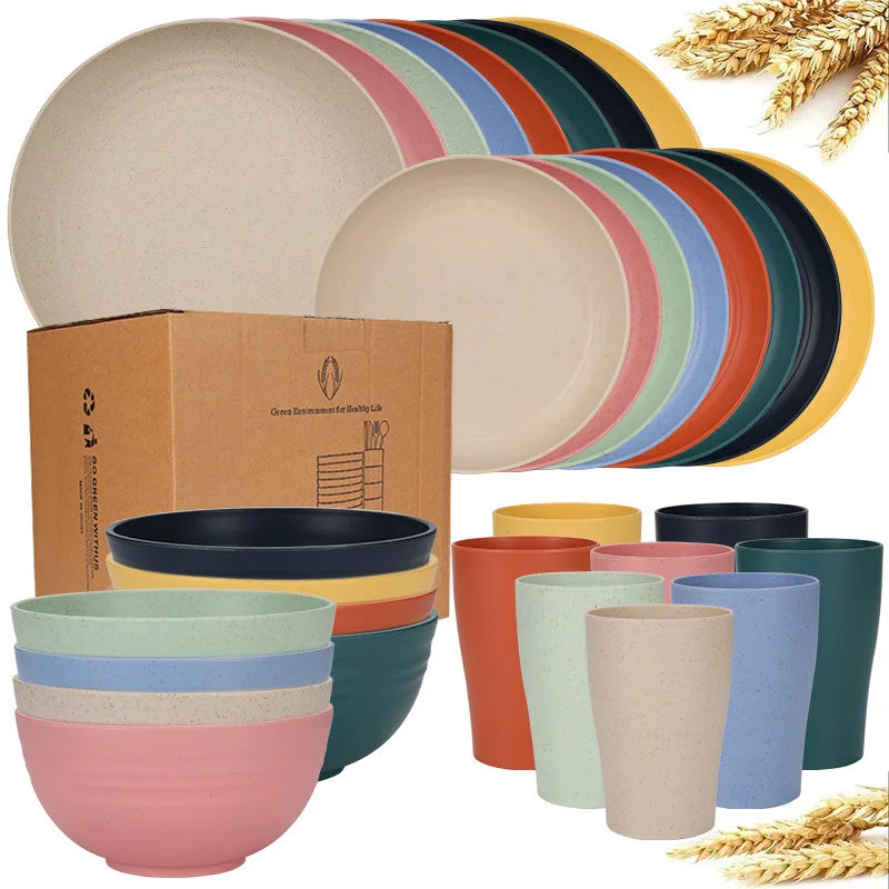 Wheat Straw Tableware Set — Plates, Bowls & Cups — product image 2