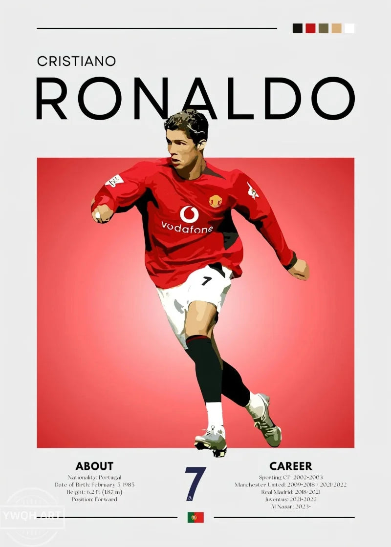 Football Star Canvas Wall Print — Living Room Decor — product image 19