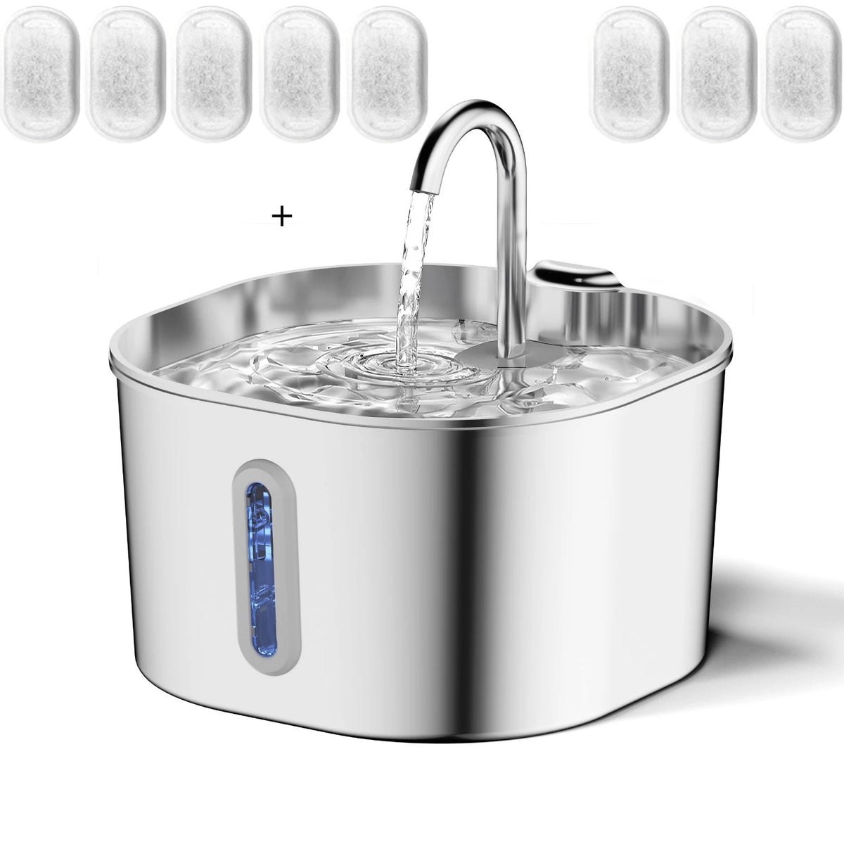 Stainless Steel Pet Water Fountain — 2.2 L, Filtered, Ultra Quiet — product image 8