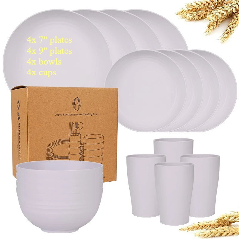 Wheat Straw Tableware Set — Plates, Bowls & Cups — product image 22