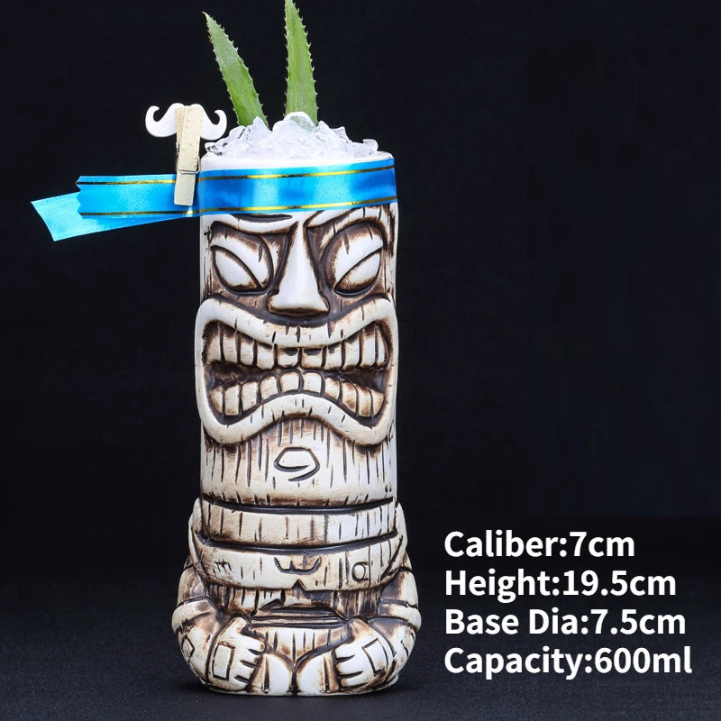 Ceramic Tiki Mug — Hawaiian Cocktail Cup, Bar Gift — product image 29