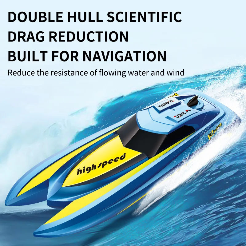 TX688 High-Speed RC  Speedboat 130 Brushed Motor Low Water Level Sensor Maximum Speed 8km/h Remote — product image 2