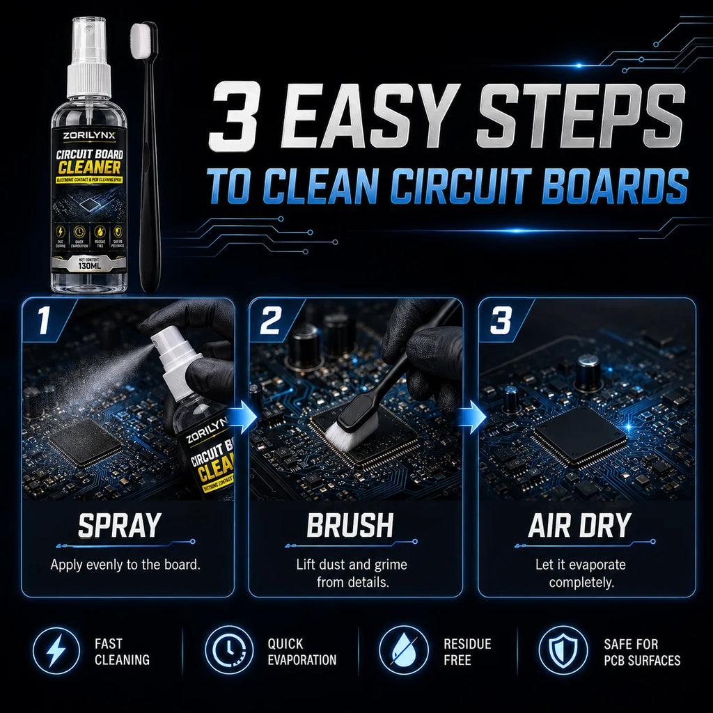 Electronics & PCB Cleaner Spray — Fast Evaporating, with Brush — product image 3