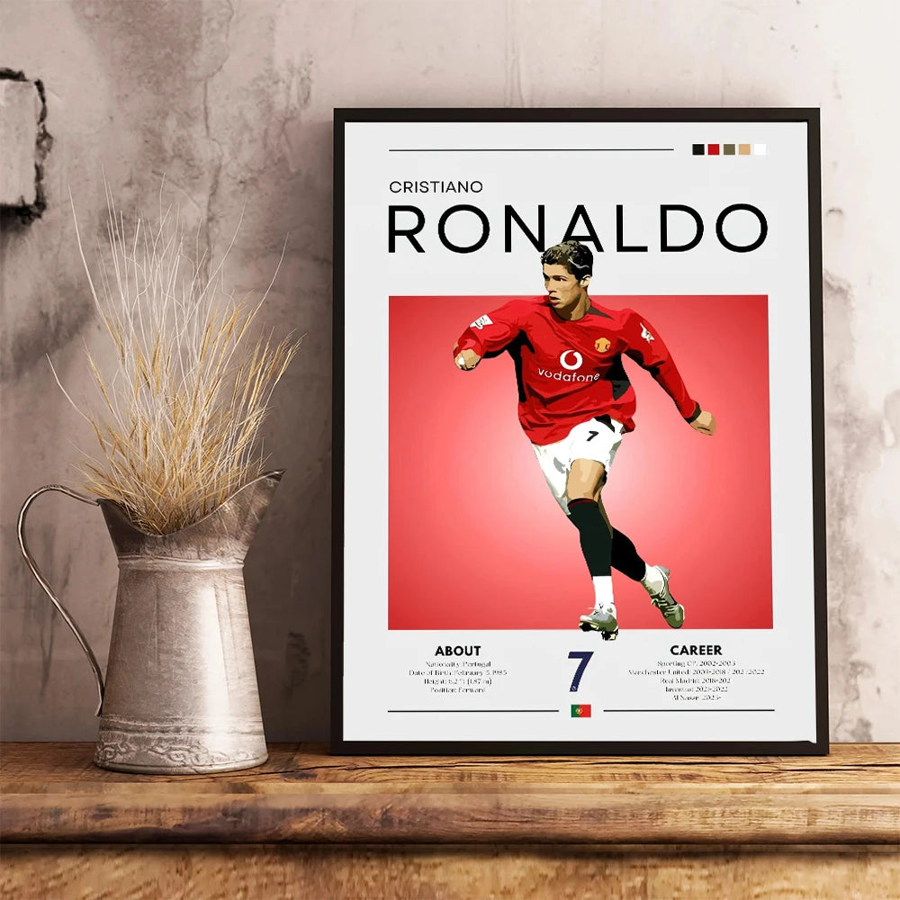 Football Star Canvas Wall Print — Living Room Decor — product image 3