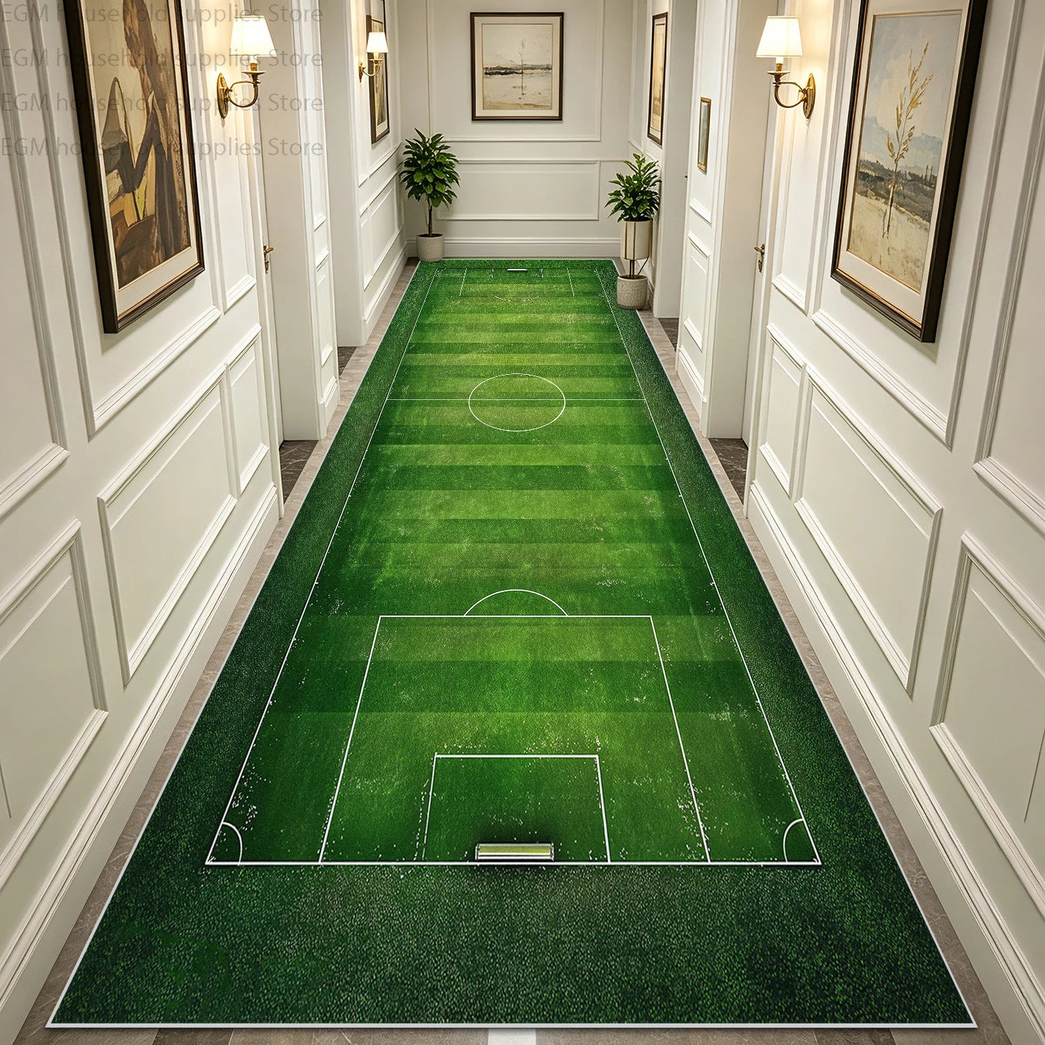 Football Pitch Runner Rug — Washable, Non-Slip Hallway Mat — product image 6