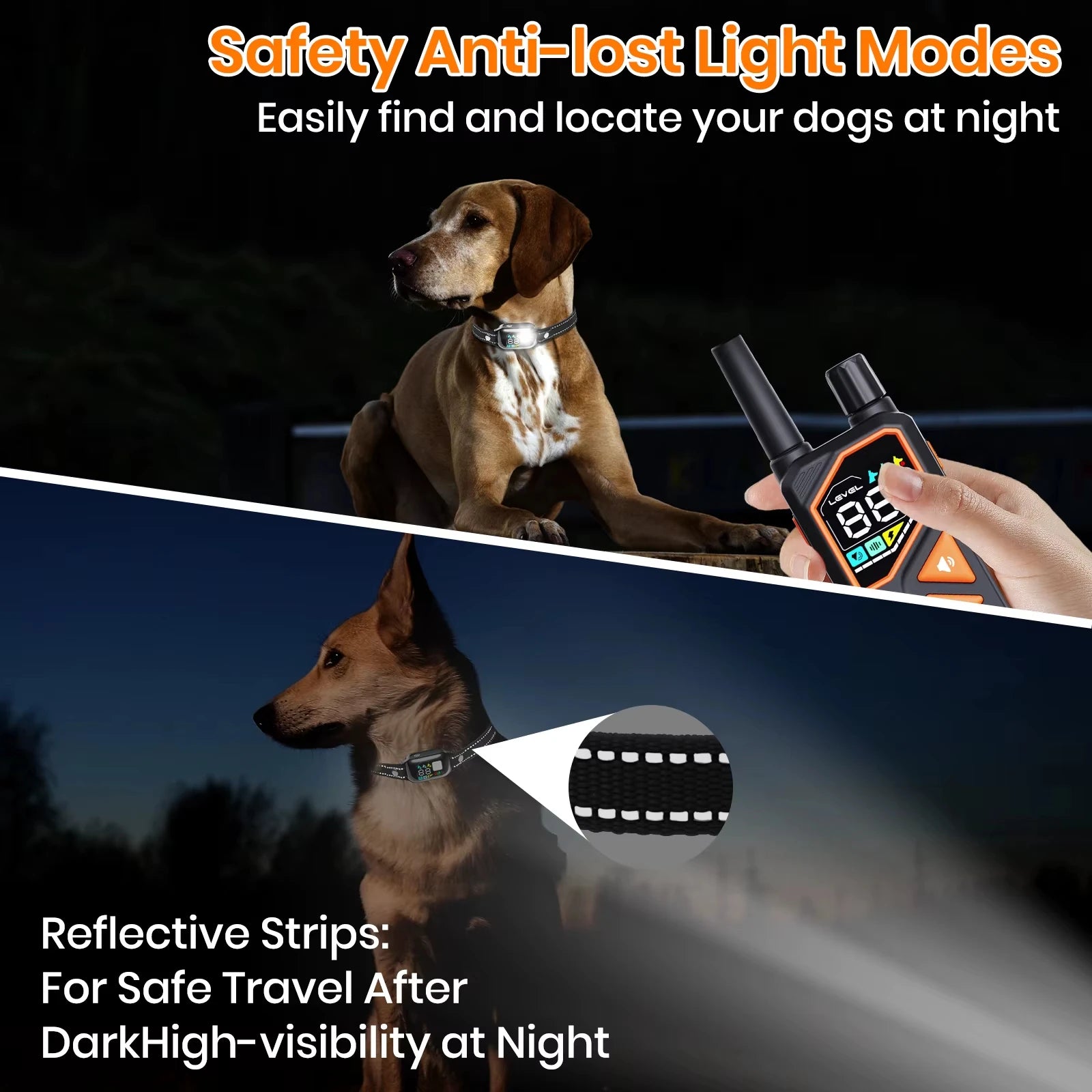 Dog Training Collar — 1000 m Range, IPX7 Waterproof, 1 or 2 Dogs — product image 4