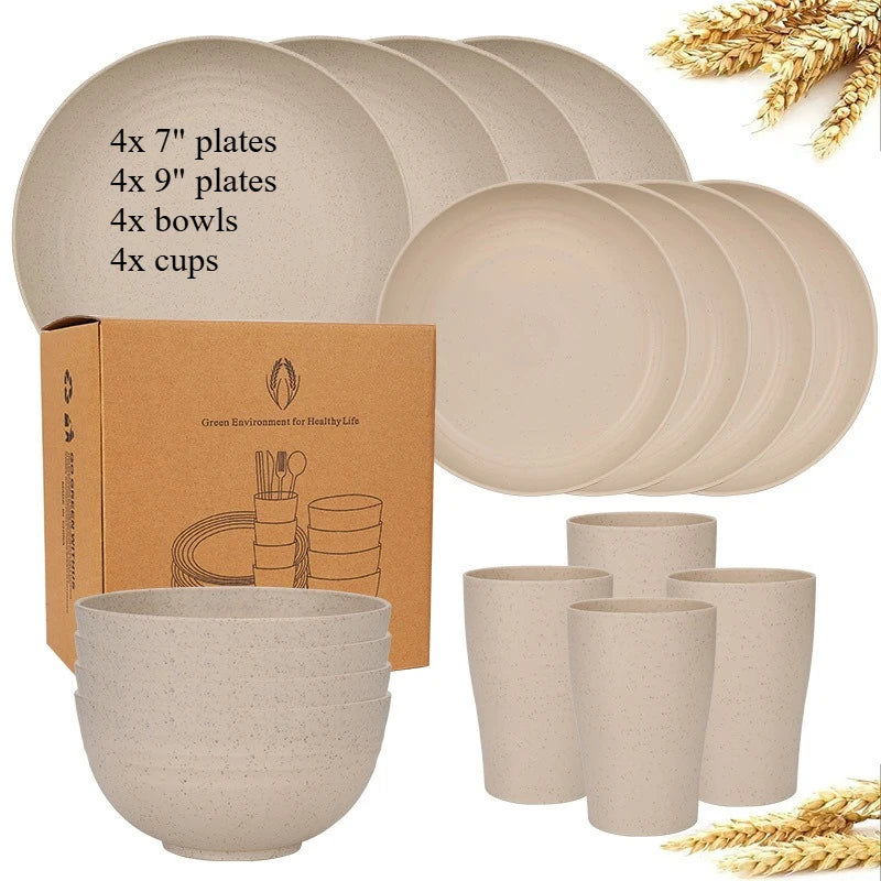Wheat Straw Tableware Set — Plates, Bowls & Cups — product image 16