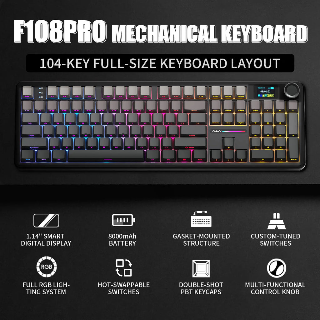 Full-size RGB mechanical gaming keyboard