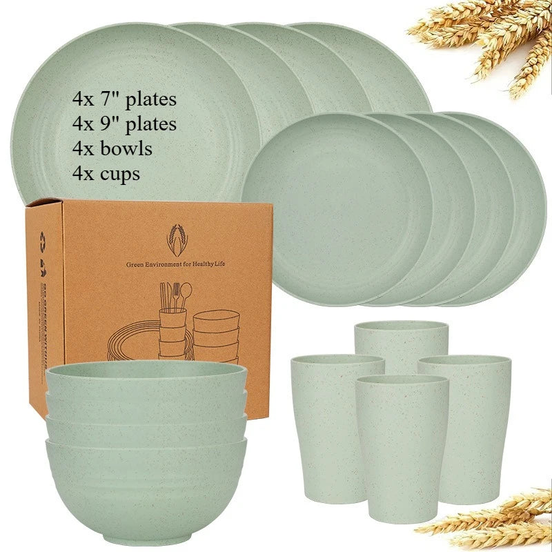 Wheat Straw Tableware Set — Plates, Bowls & Cups — product image 17