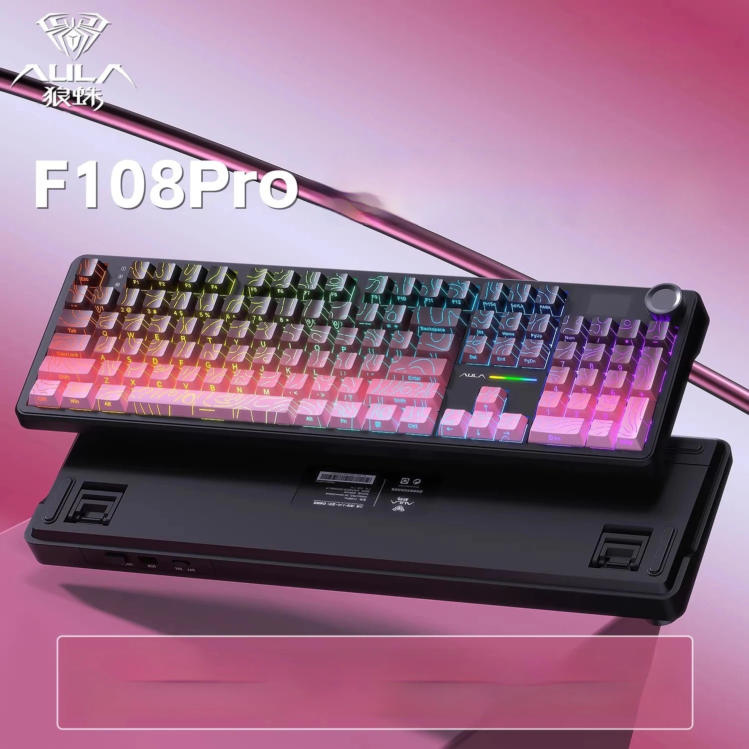AULA F108 PRO Mechanical Keyboard — Full Size, RGB, Wireless — product image 8